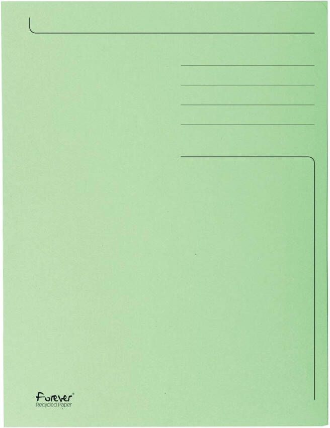 Exacompta dossiermap Foldyne ft 23 7 x 34 7 cm (voor ft folio) lichtgroen doos van 50 stuks