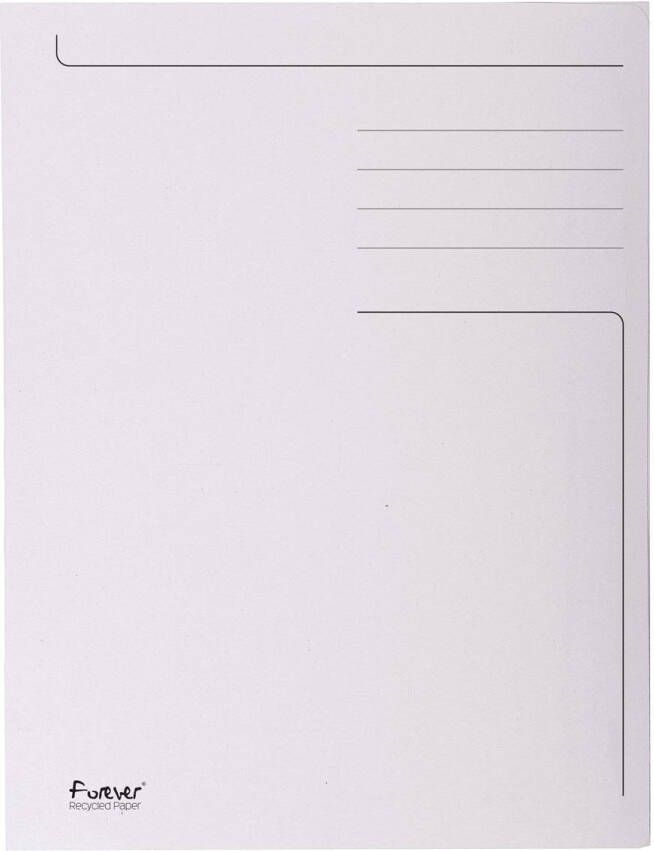 Exacompta dossiermap Foldyne ft 24 x 32 cm (voor ft A4) lichtgrijs pak van 50 stuks