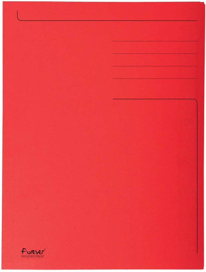 Exacompta dossiermap Foldyne ft 24 x 32 cm (voor ft A4) rood doos van 50 stuks