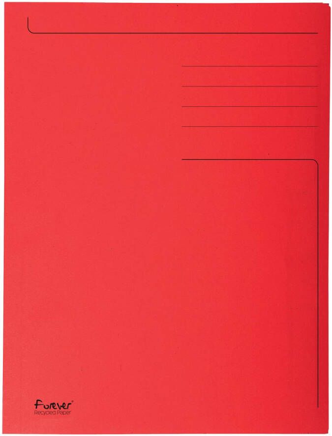 Exacompta dossiermap Foldyne ft 24 x 32 cm (voor ft A4) rood doos van 50 stuks