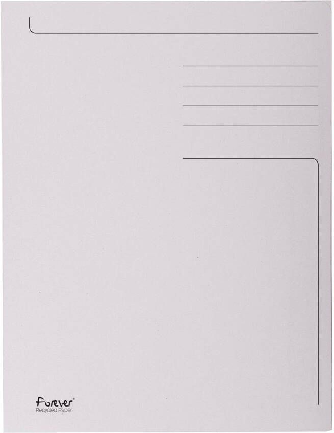 Exacompta dossiermap Foldyne ft 24 x 35 cm (voor ft folio) lichtgrijs pak van 50 stuks