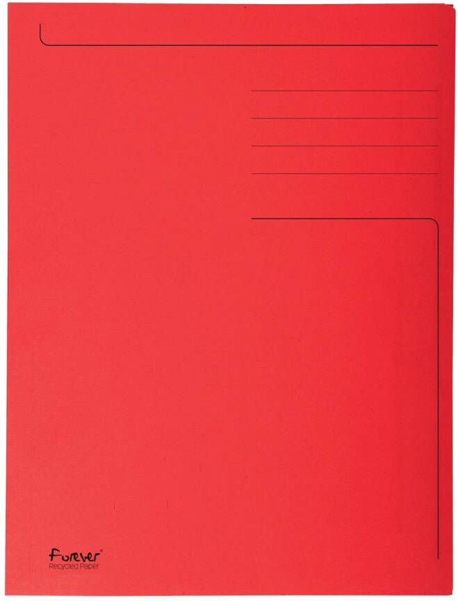 Exacompta dossiermap Foldyne ft 24 x 35 cm (voor ft folio) rood pak van 50 stuks