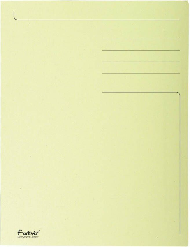 Exacompta dossiermap Foldyne ft 24 x 35 cm (voor ft folio) geel pak van 50 stuks
