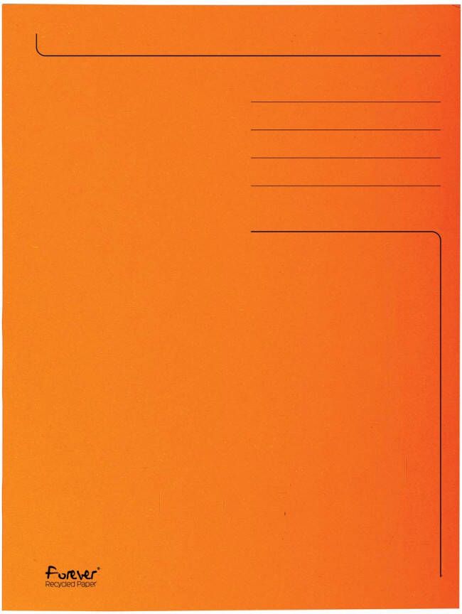 Exacompta dossiermap Foldyne ft 24 x 35 cm (voor ft folio) oranje pak van 50 stuks