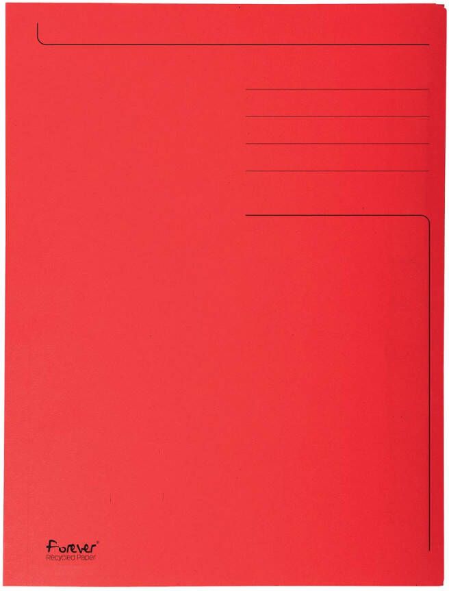 Exacompta dossiermap Foldyne ft 24 x 35 cm (voor ft folio) rood pak van 50 stuks