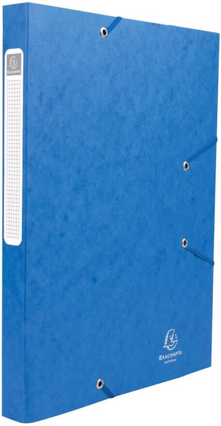 Exacompta Elastobox Cartobox rug van 2 5 cm blauw 5 10e kwaliteit