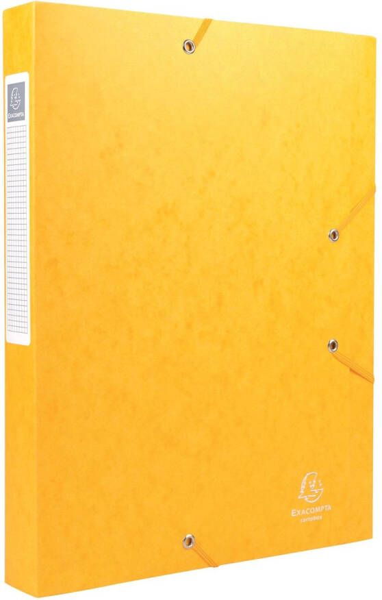 Exacompta Elastobox Cartobox rug van 4 cm geel kwaliteit 7 10e