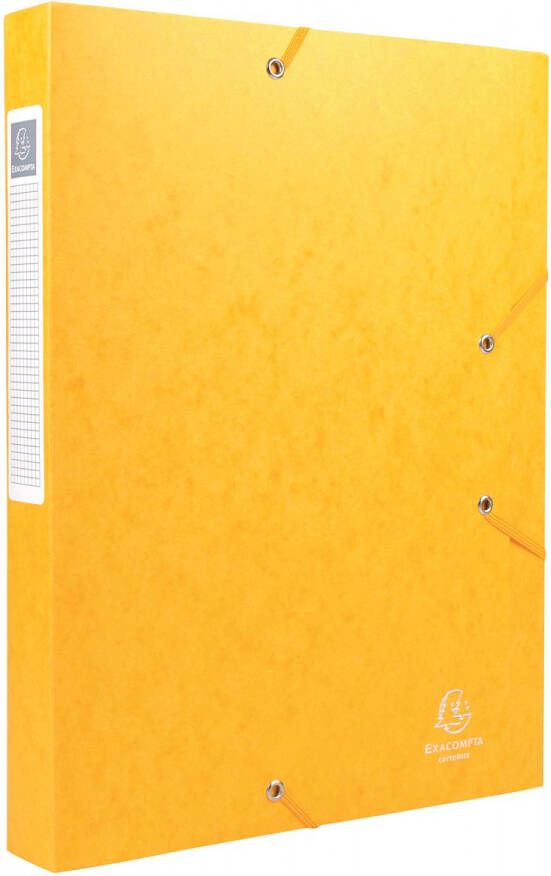 Exacompta Elastobox Cartobox rug van 4 cm geel kwaliteit 7 10e