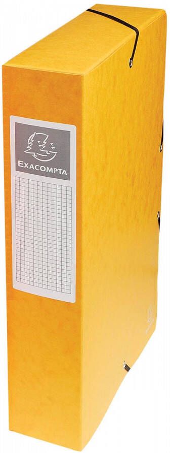 Exacompta elastobox Exabox geel rug van 6 cm