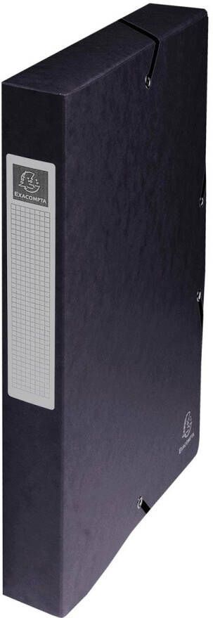 Exacompta elastobox Exabox zwart rug van 4 cm