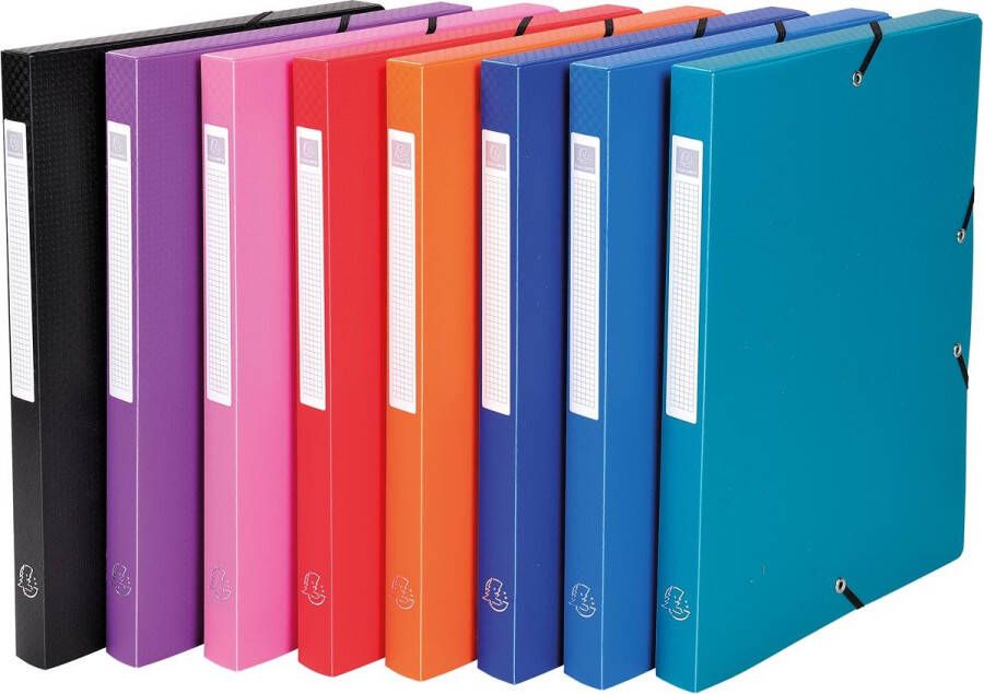 Exacompta elastobox rug van 2 5 cm geassorteerde kleuren