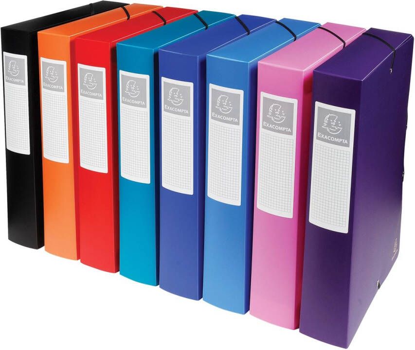 Exacompta elastobox rug van 6 cm geassorteerde kleuren