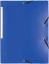 Exacompta elastomap A4 uit PP 3 kleppen en elastiek blauw - Thumbnail 1