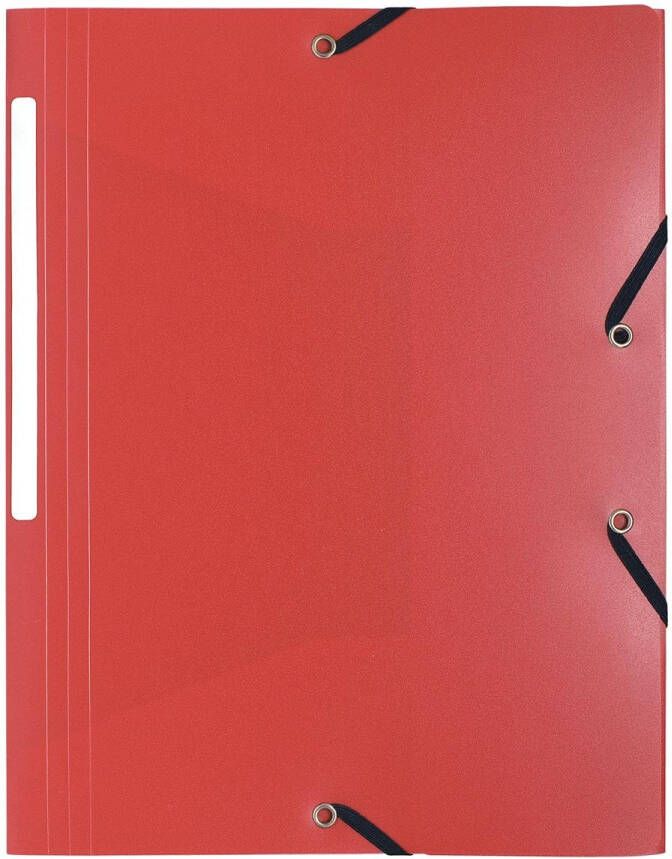 Exacompta elastomap A4 uit PP 3 kleppen en elastiek rood