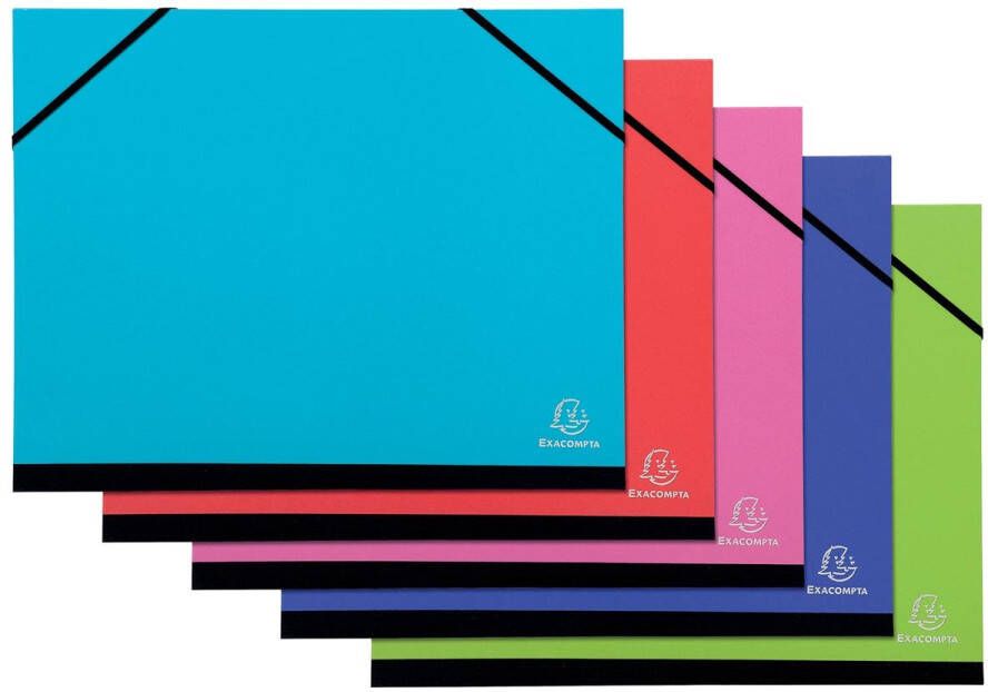 Exacompta Excacompta tekenmap Iderama 28 x 38 cm pak van 5 stuks in geassorteerde kleuren