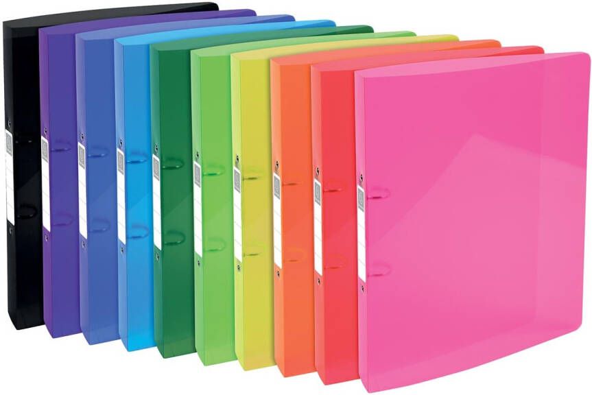 Exacompta Iderama ringmap voor ft A4 Uit PP met softcover 2 ringen van 30 mm geassorteerde kleuren