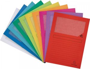 Exacompta L-map met venster Forever pak van 10 stuks geassorteerde kleuren