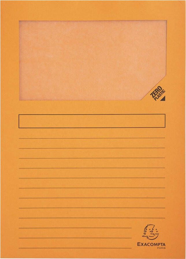 Exacompta L-map met venster Forever pak van 100 stuks oranje