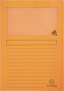 Exacompta L-map met venster Forever pak van 100 stuks oranje