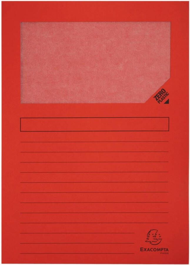 Exacompta L-map met venster Forever pak van 100 stuks rood