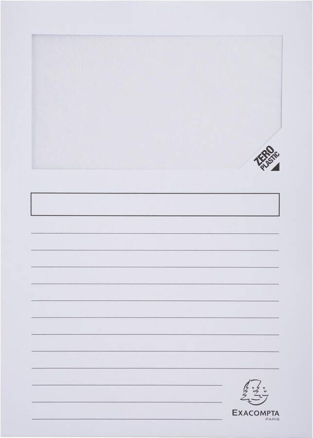 Exacompta L-map met venster Forever pak van 100 stuks wit