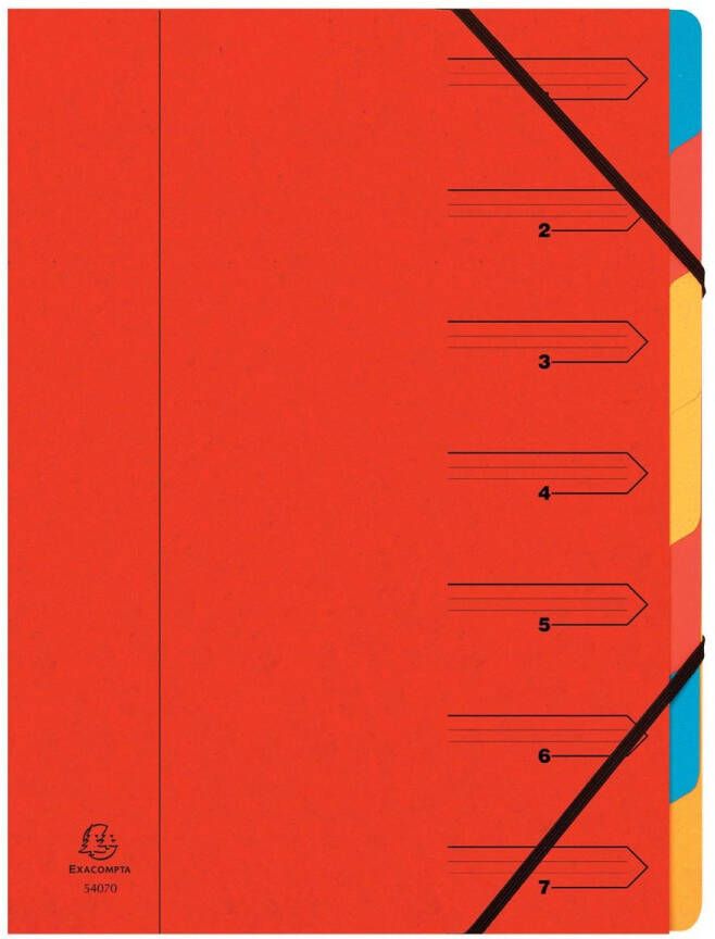 OfficeTown Exacompta Sorteermap 7-delig rood