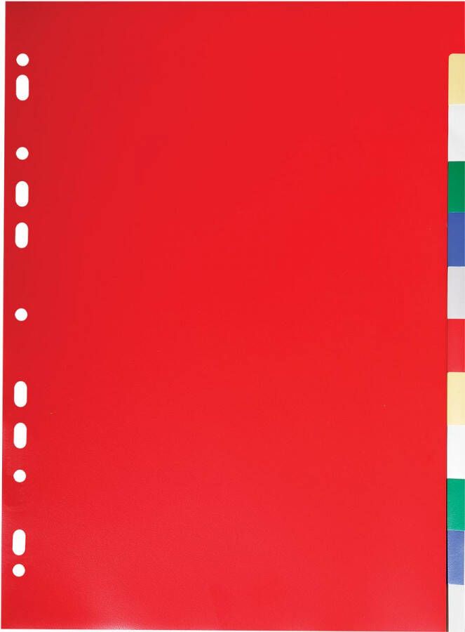 Exacompta tabbladen voor ft A4 uit PP 12 100e 12 tabs geassorteerde kleuren