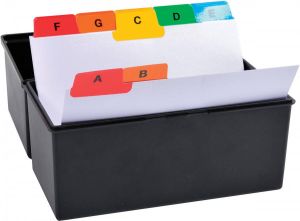 Exacompta tabbladen voor systeemkaartenbakken 25 tabs ft A7