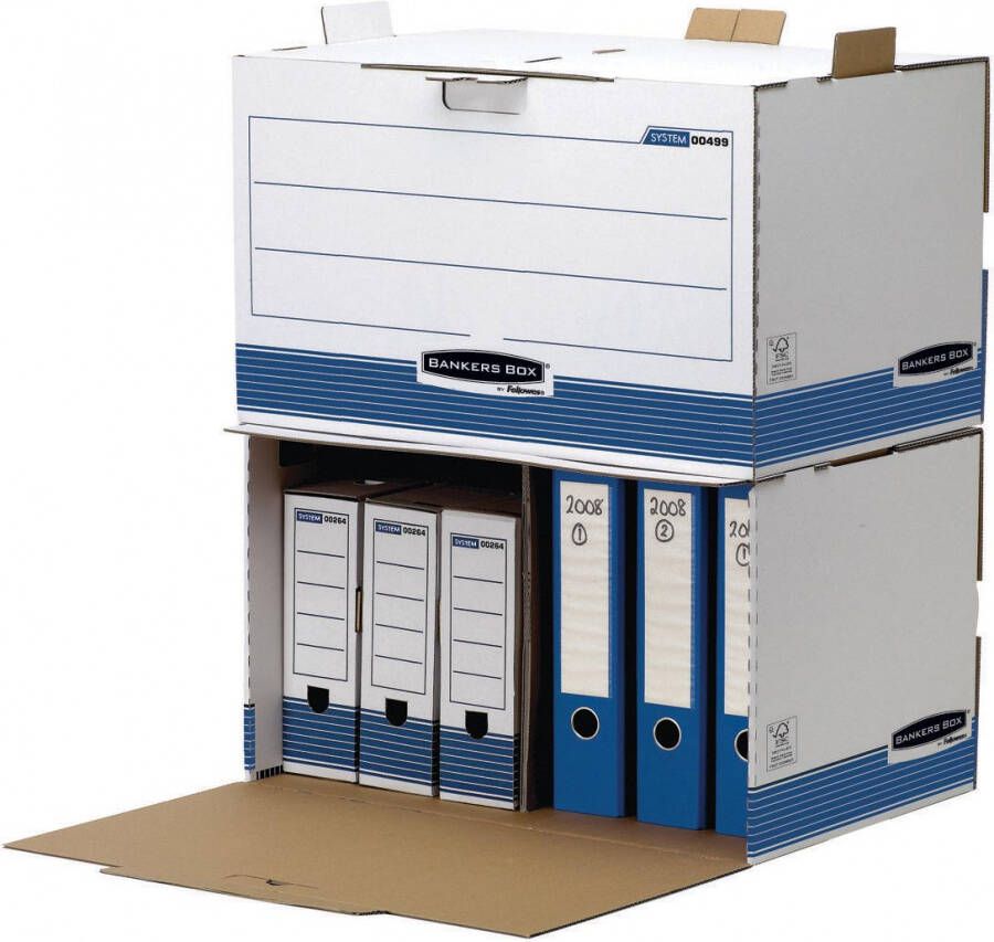 Bankers Box archiefdoos formaat 54 x 32 5 x 37 5 cm blauw