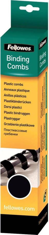 Fellowes bindruggen pak van 25 stuks 6 mm zwart