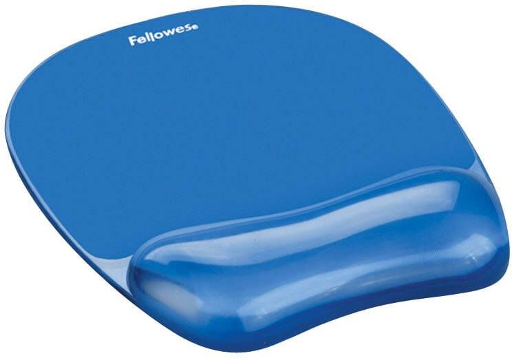 Fellowes Crystals Gel muismat met polssteun blauw