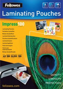 Fellowes lamineerhoes Impress100 ft A3 200 micron (2 x 100 micron) pak van 100 stuks
