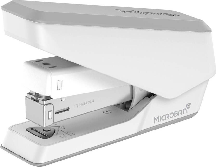 Fellowes LX840 EasyPress nietmachine met Microban half strip 25 blad wit