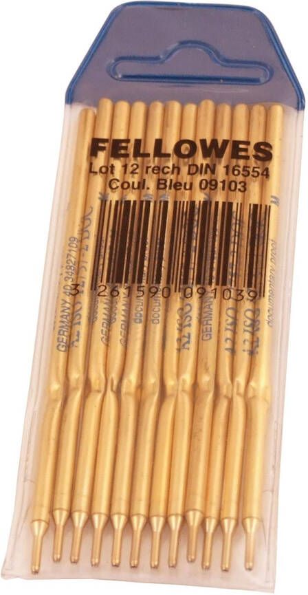 Fellowes Balpenvulling DIN voor baliepen blauw 12 stuks