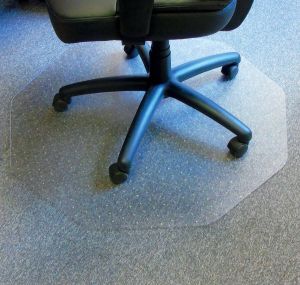 Floortex Cleartex vloermat Chairmat 9 hoek met antislip ondergrond ft 98 x 98 cm