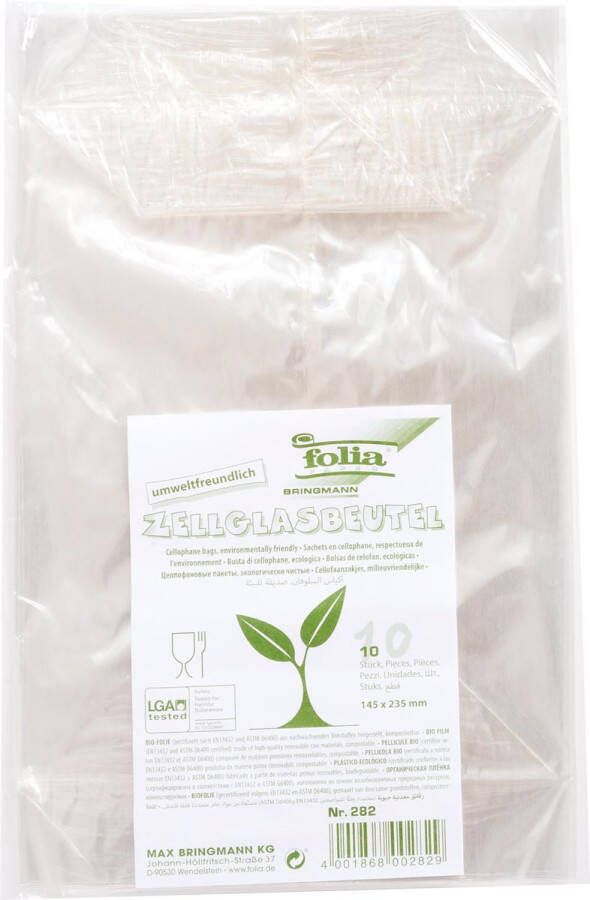 Folia Paper Cellofaanzak Folia 145x235mm 10 stuks transparant