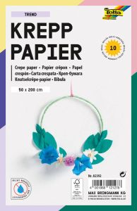 Folia crêpepapier 10 rollen ft 200 x 50 cm geassorteerde kleuren trend