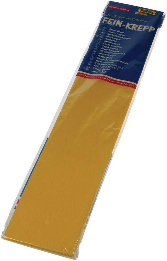 Folia Paper Crêpepapier Folia 250x50cm nr106 geel