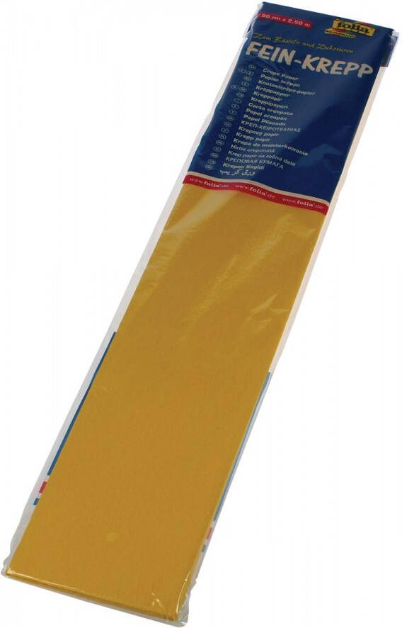 Folia Paper Crepepapier Folia 250x50cm nr106 geel