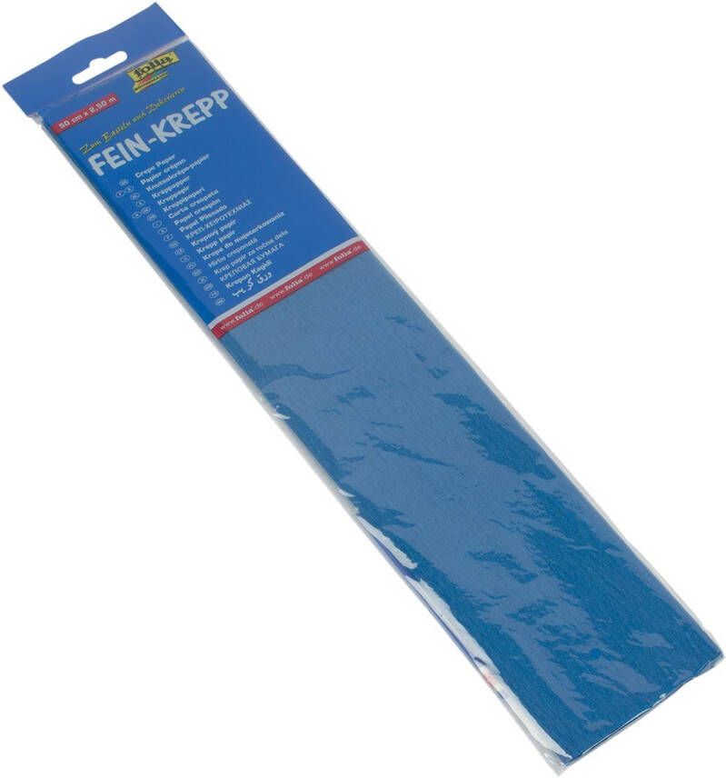 Folia Paper Crêpepapier Folia 250x50cm nr128 briljantblauw