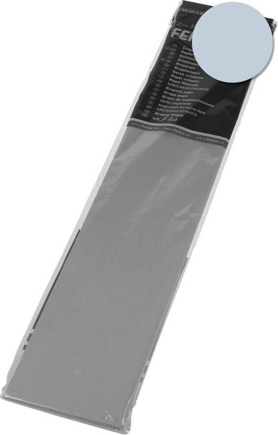 Folia Paper Crêpepapier Folia 250x50cm nr9126 zilver