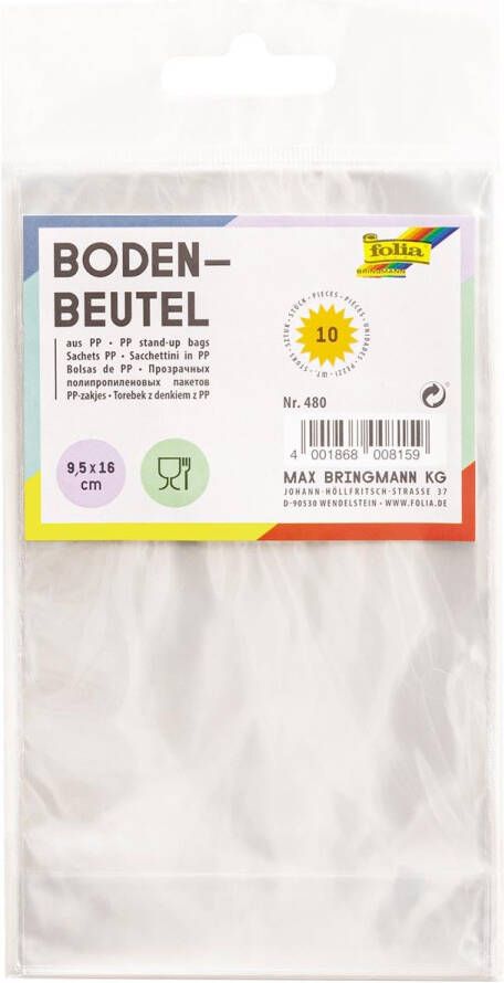 Folia Doorzichtige zakjes ft 95 x 160 mm pak van 100 stuks