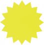 Folia etiketten in fluokarton 18 cm fluo geel (sterren) - Thumbnail 1