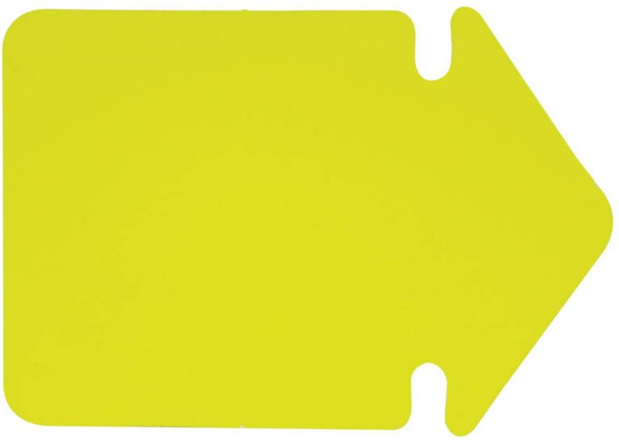 Folia etiketten in fluokarton 24 cm fluo geel (pijlen)