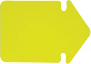 Folia etiketten in fluokarton 24 cm fluo geel (pijlen)