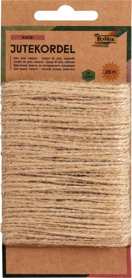 Folia Paper Touw jute Folia 20 meter naturel