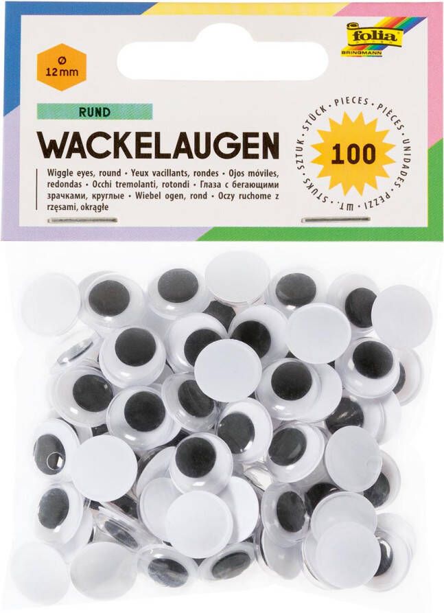 Folia knutseloogjes rond 12 mm