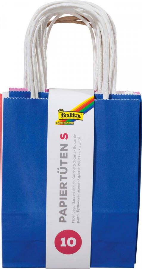 Folia papieren kraft zak 110-125 g m² geassorteerde kleuren pak van 10 stuks