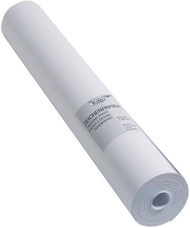 Folia tekenpapier 80 g ft 50 cm x 50 m houtvrij papier op rol