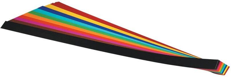 Folia vlechtstroken 50 x 1 5 cm pak van 200 stuks in geassorteerde kleuren